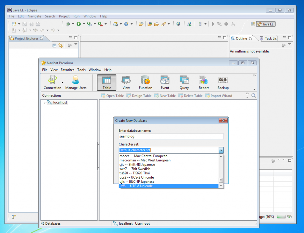 navicat-create-new-db Creating a new database in Navicat